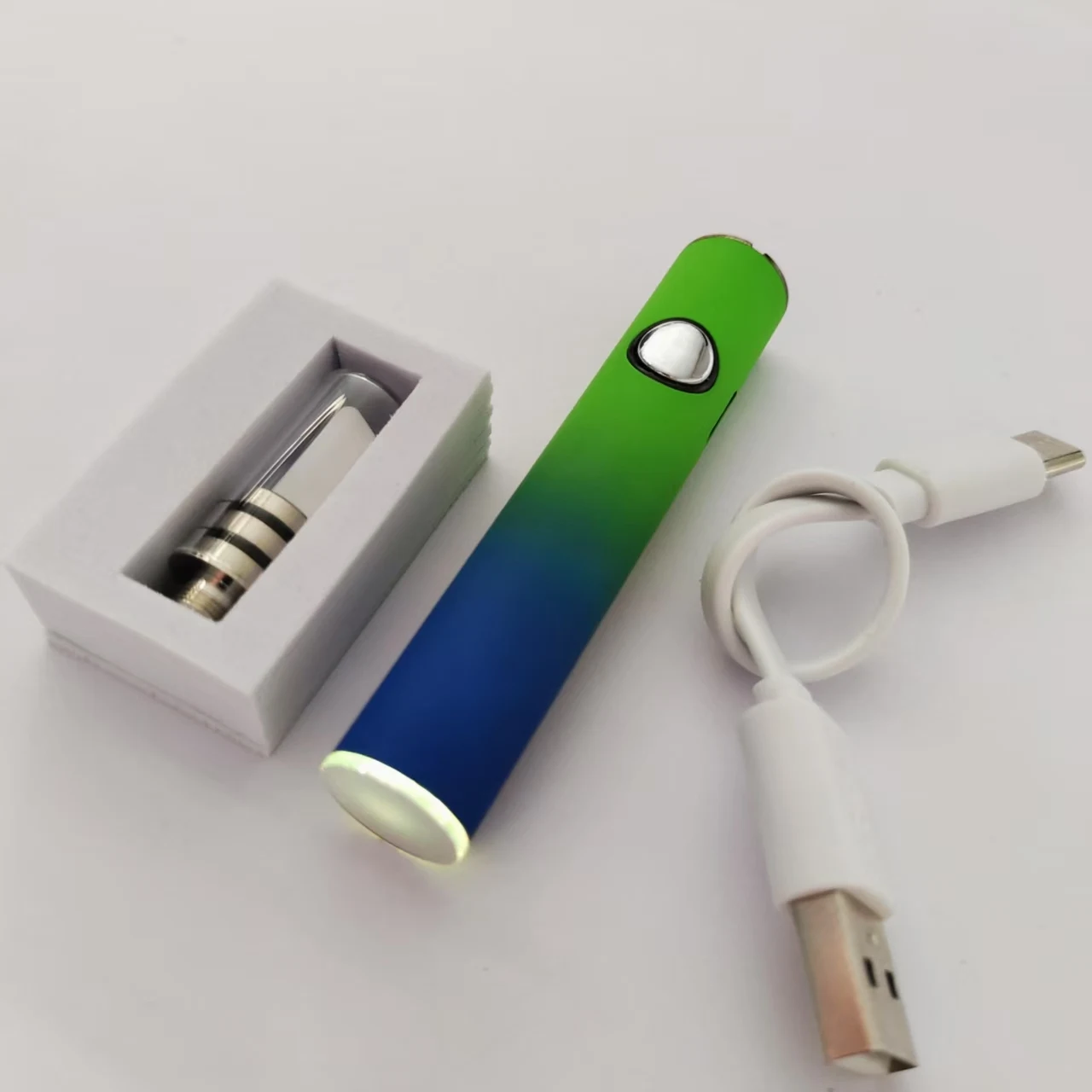 5pcs， 510 Thread Battery, Taillight Model, 650mAh, Side Charging, DIY Mini Light Bulb, Soldering Iron. Hot knife