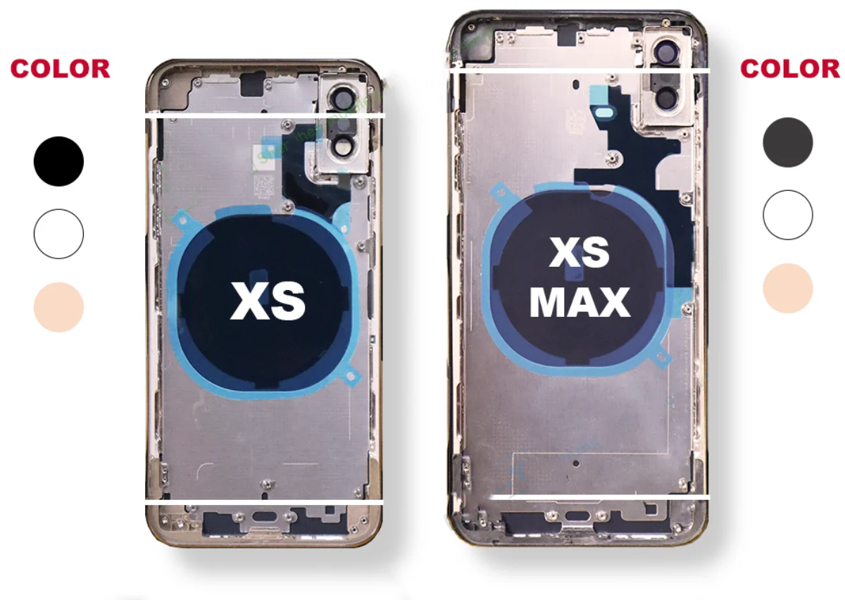 Battery Back Housing Back Cover + Mid Chassis Frame +SIM Tray+Side Key  XR Case Replaced For iPhone X XR Xs Xsmax shell