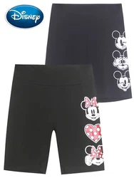 Disney Minnie Mickey Mouse Cartoon Print Casual Women Half Pants Yoga Fitness Running Sports Pants GYM Home Casual Safety Shorts