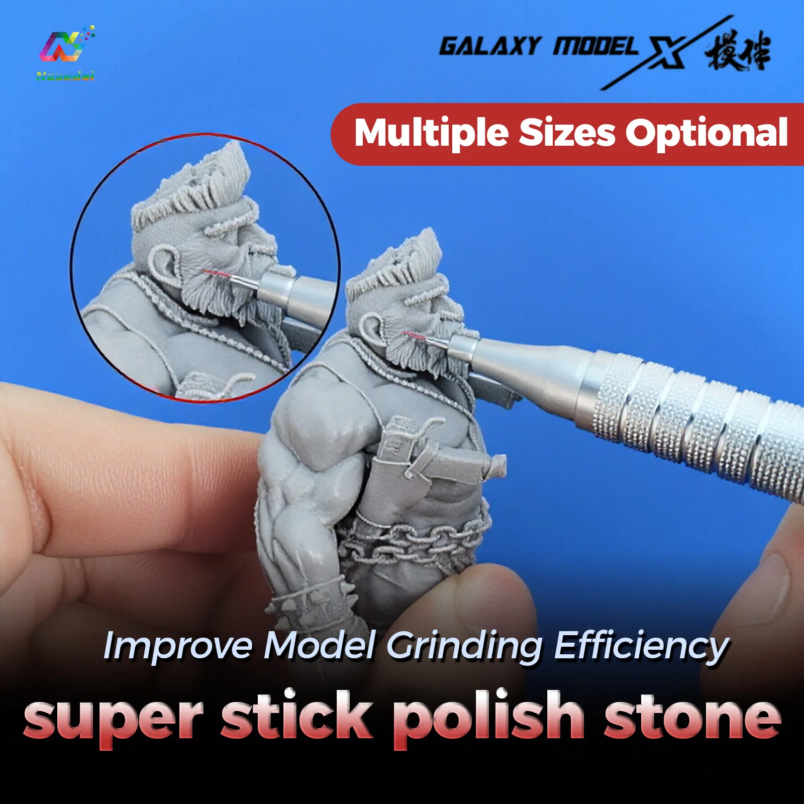 Galaxy T05E Series Grinding Pen 0.5-4mm Size Fiber Polish Pen Durable Wear Resistant Design Perfect for Gundam Model Making Tool