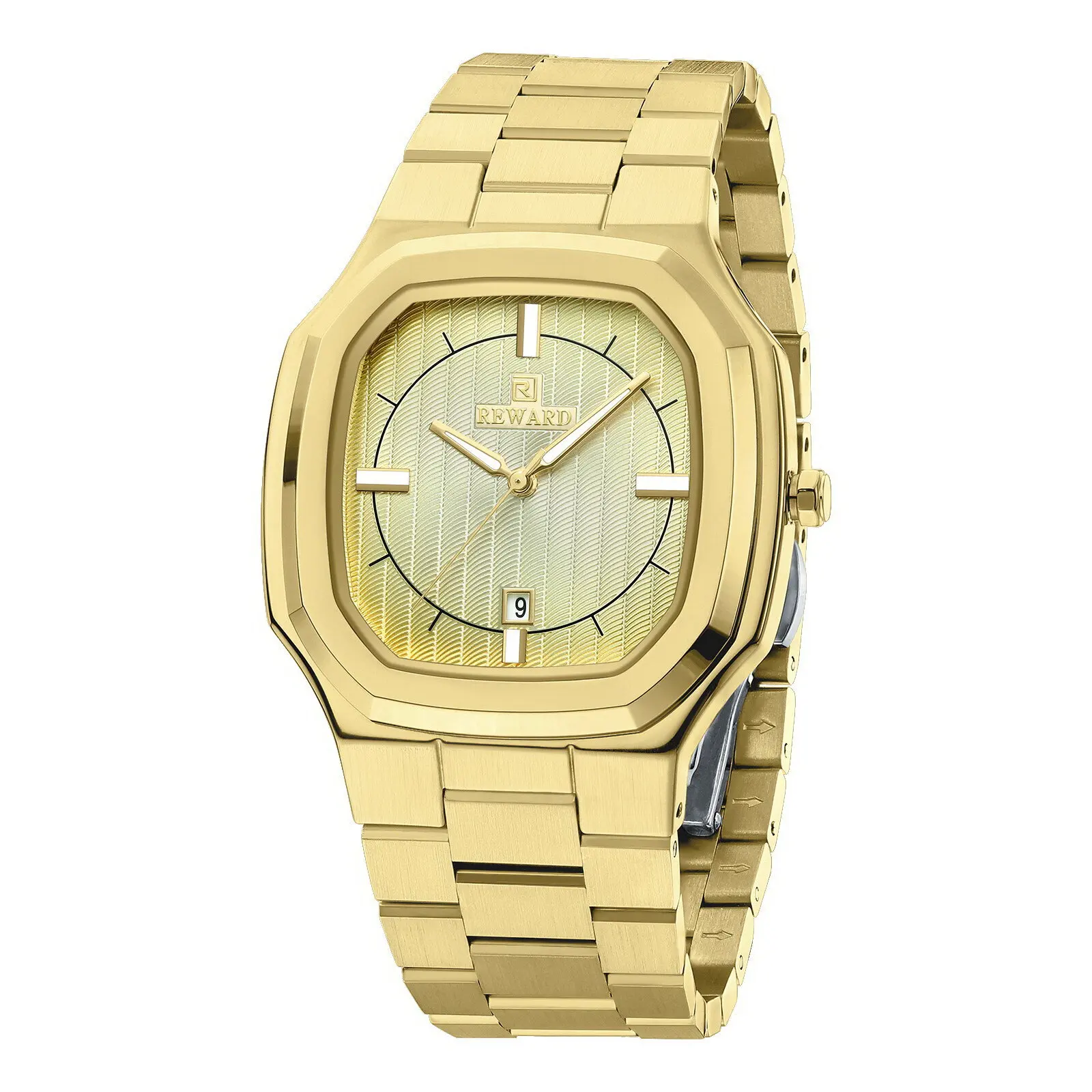 Reward High end Business Men's Watch Fashion Steel Strip Men's Watch Night Light Simple Quartz Watch RD612268M