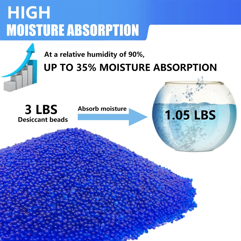 500g Waterproof Reusable Silica Gel Beads Moisture Absorber Electronic Product Desiccant Moisture Absorber Dehumidifie