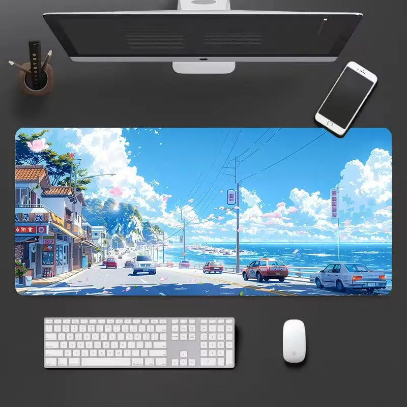 Novo Anime Landscape Games Mouse Pad Game Players Endless Computer Games Office Accessories Computer Desk Mat Large Grande Mats