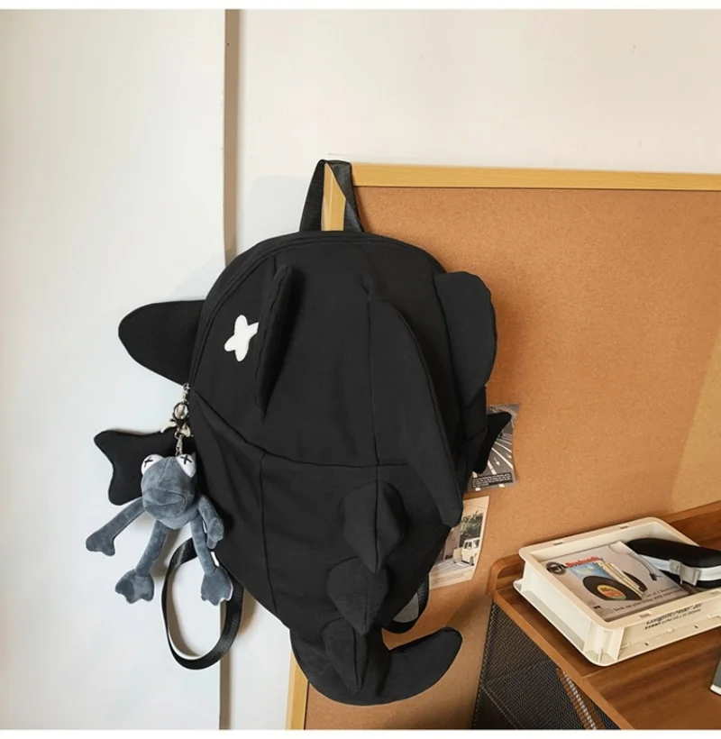 Creative cartoon men's and women's shark backpacks, personalized and quirky, trendy Instagram student backpacks, large capacity