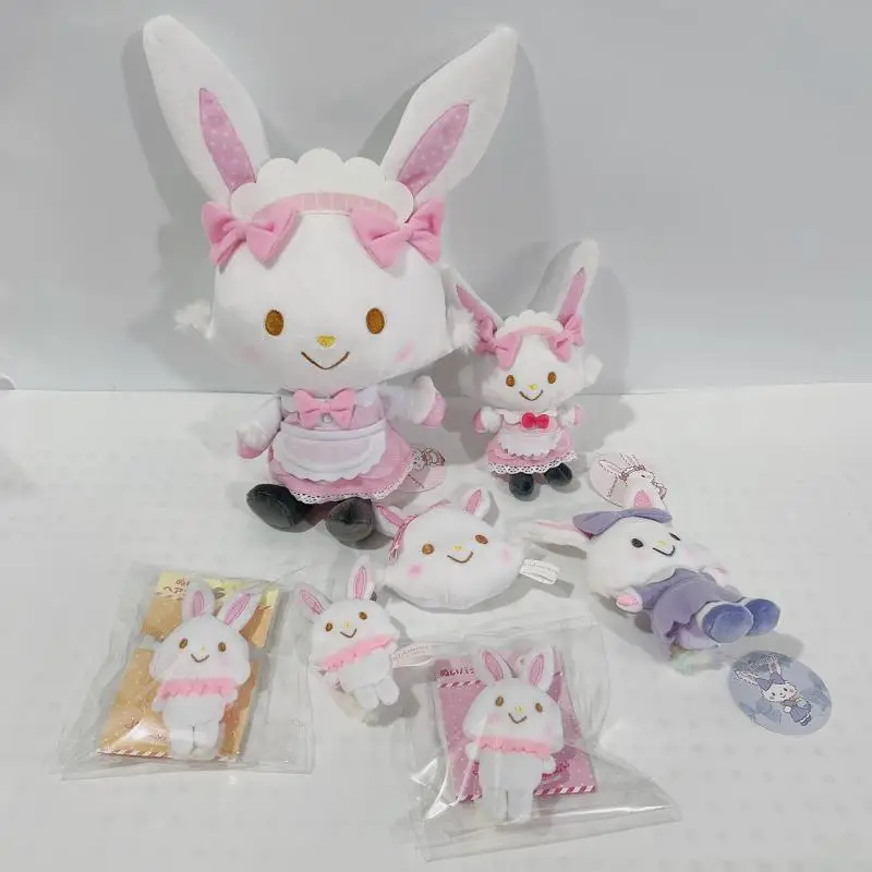 Original Wish Me Mell Plush Cloth Plush Maid Doll Pendant Sanrio Rabbit Pendant Cute Kawaii Anime Toys for Girl Birthday Gifts