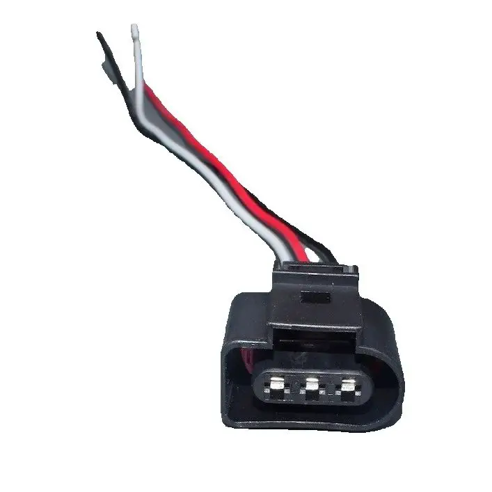 shhworldsea  3 Pin 1J0 973 723 1J0973723 Female Car Plug Automotive Wire Electrical 3.5mm Connector For VW