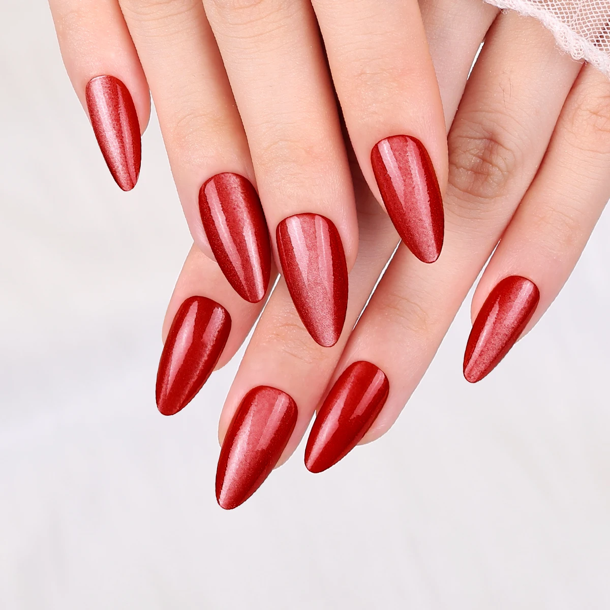 

30pcs False Nails with 1 jelly glue Glue and 1 Nail File and 1 stick Cat Eye Press on Nails DIY Manicure Detachable Nail