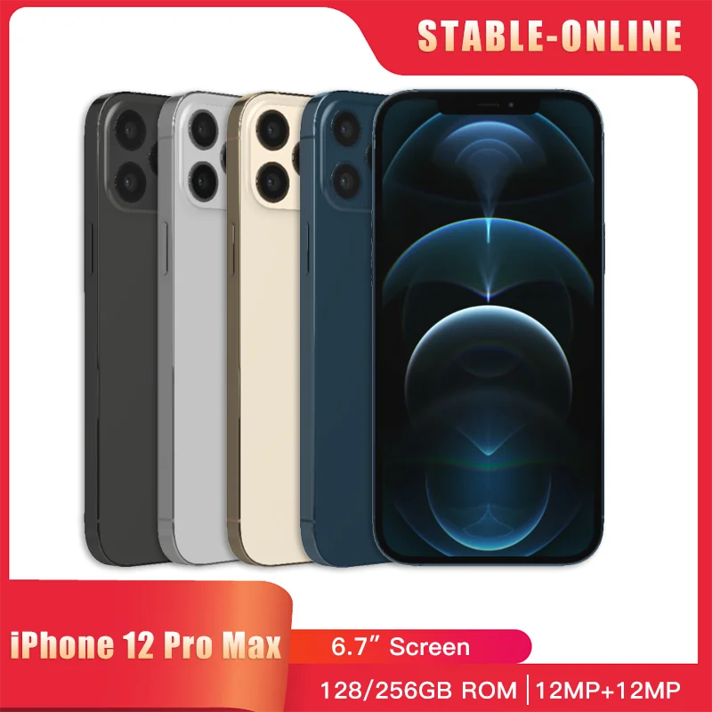 Apple iPhone 12 Pro Max 5G Mobile Phone Face ID NFC 128/256/512GB 6.7'' Triple 12MP IOS A14 Bionic Hexa Core  iphone 12 pro max