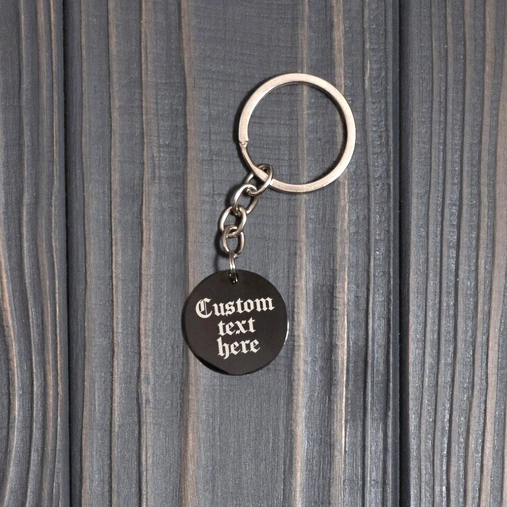 Customized Stainless Steel Classic Disc Keychain, Available In Any Name, Wholesale, And As A Gift For Multiple People