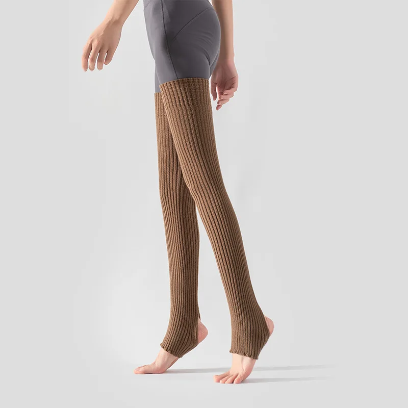 Women's Yoga Thigh-high Leg Warmers Leg Protection Gym Fitness Long Tube Leg Coverings Foot-stretching Knee-length Tights Socks