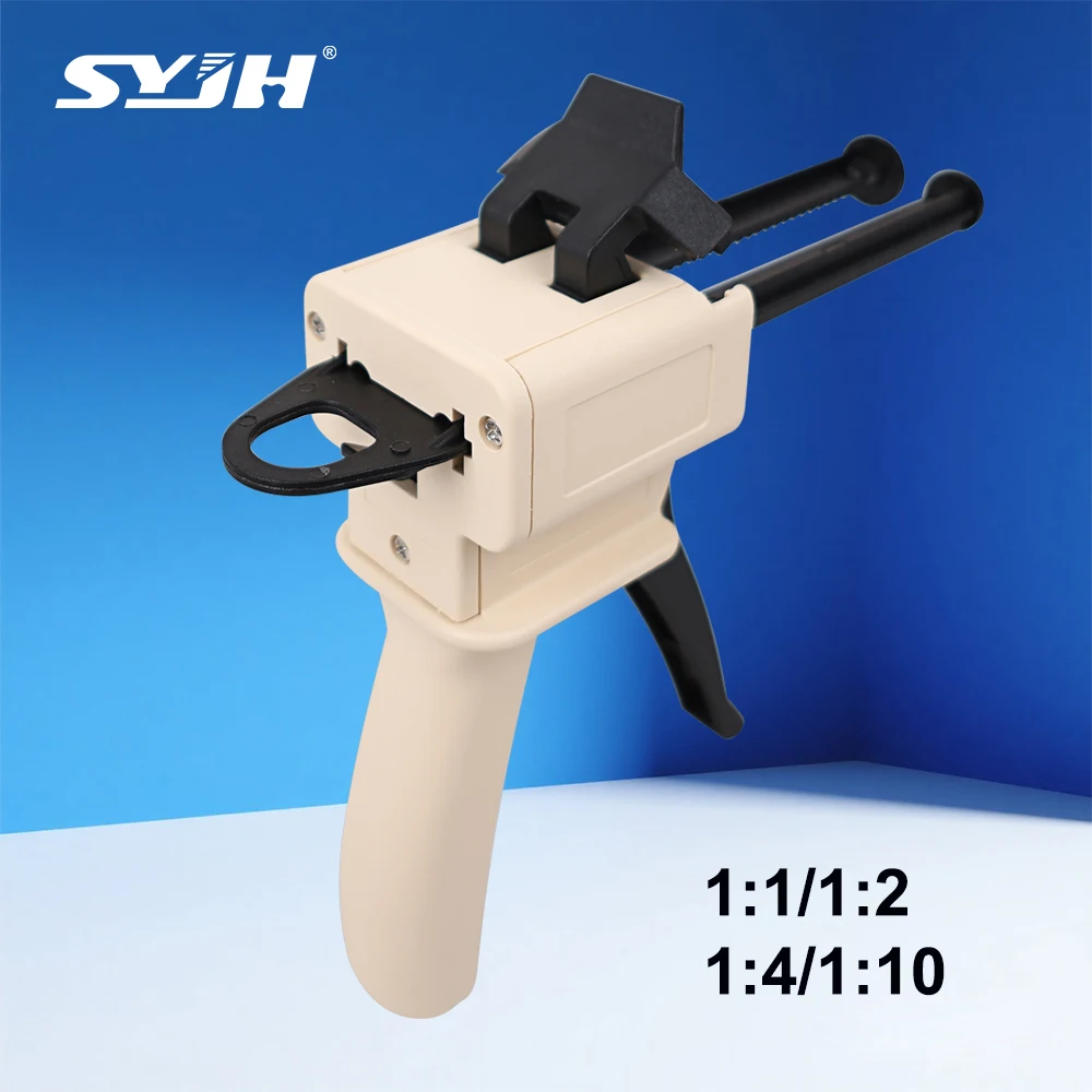 

SYJH Dental Impression Mixing Gun 1:1/4:1 Impression Mixing Silicone Rubber Dispenser Gun Dispensing Caulking Dentistry Tool