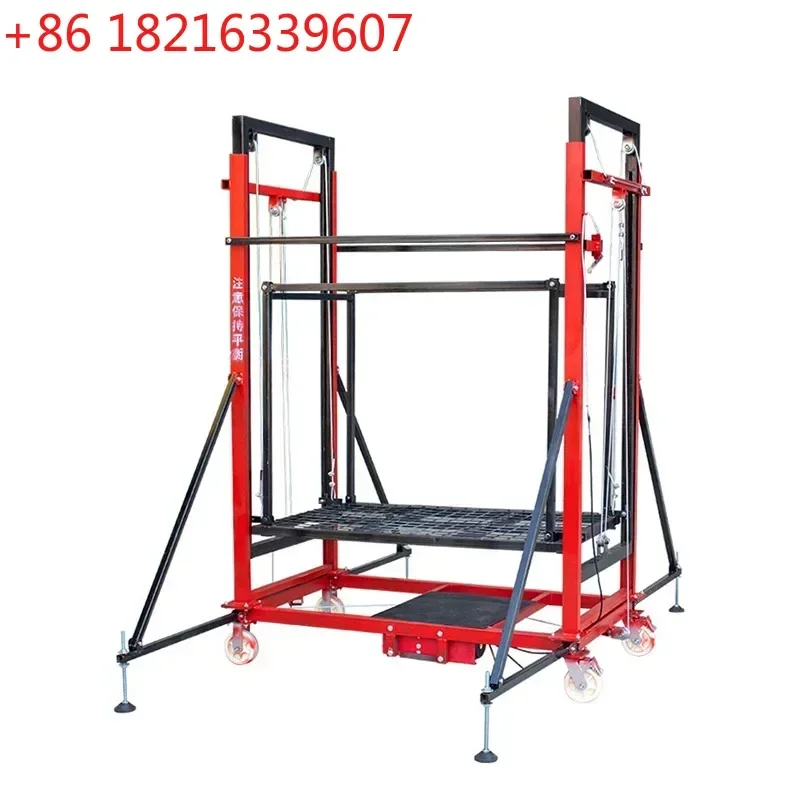 TAO Indoor outdoor portable lifting scaffolding 2-8 meters high load-bearing 600KG electric ladder decoration mobile customizabl