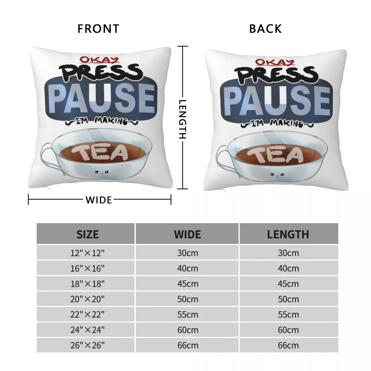 Game Pause Quit Tea Break Pillowcase Polyester Linen Velvet Creative Zip Decor Throw Pillow Case Bed Cushion Cover