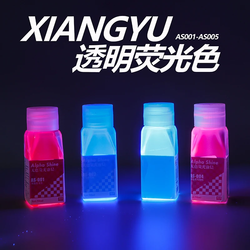 fluorescence Transparent Dilution Free Model Paint Pre Tuning Pearlescent Color Sand table Military Gunpla Plastic 50ml