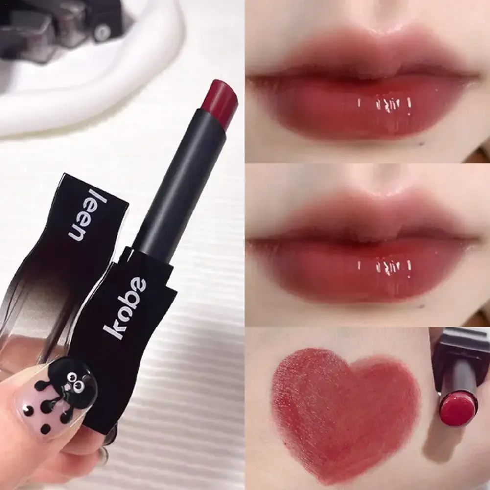 Schwarze Feder Serie fester Honig Lippenstift feuchtigkeit spendende Farbe Tee Spiegel Milch Lippenstift und Glasur Lippen Frauen Feuchtigkeit