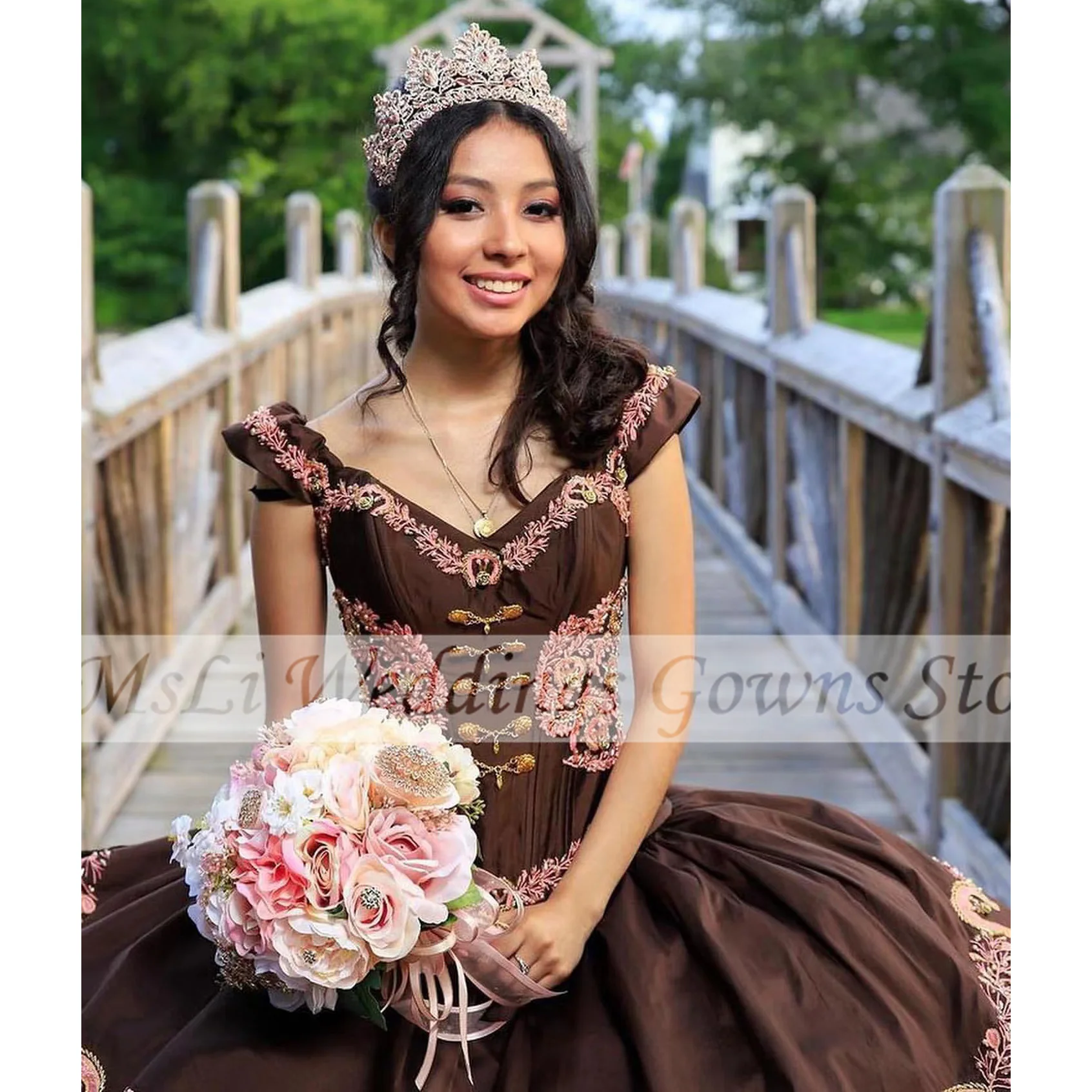 Vestidos De quinceañera para niña, Vestidos De baile con apliques De lentejuelas, volantes, escalonados, 15 Años