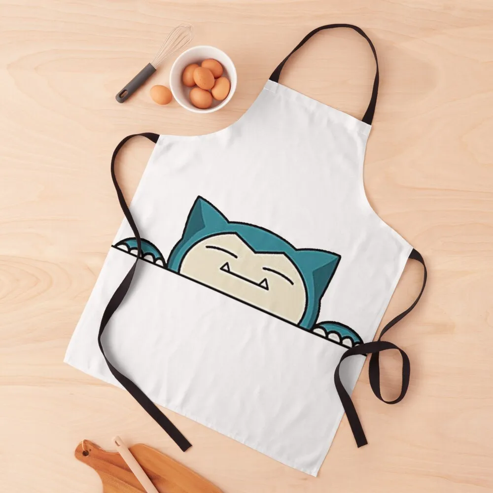 Funny Cute Snorlax Cartoon Anime Memes Apron Kitchens Accessories chef costume Woman Work Apron