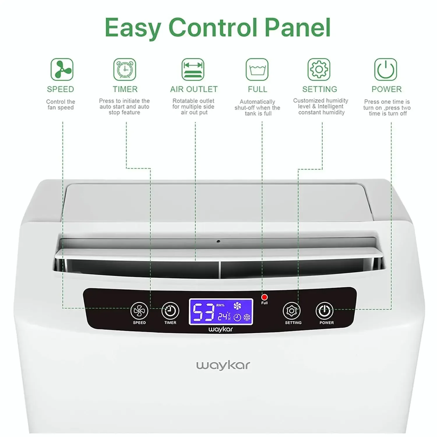 34 Pints Energy Star Dehumidifier for Spaces up to 2,000 Sq. Ft at Home, in Basements and Large Rooms with Drain Hose and 0.66