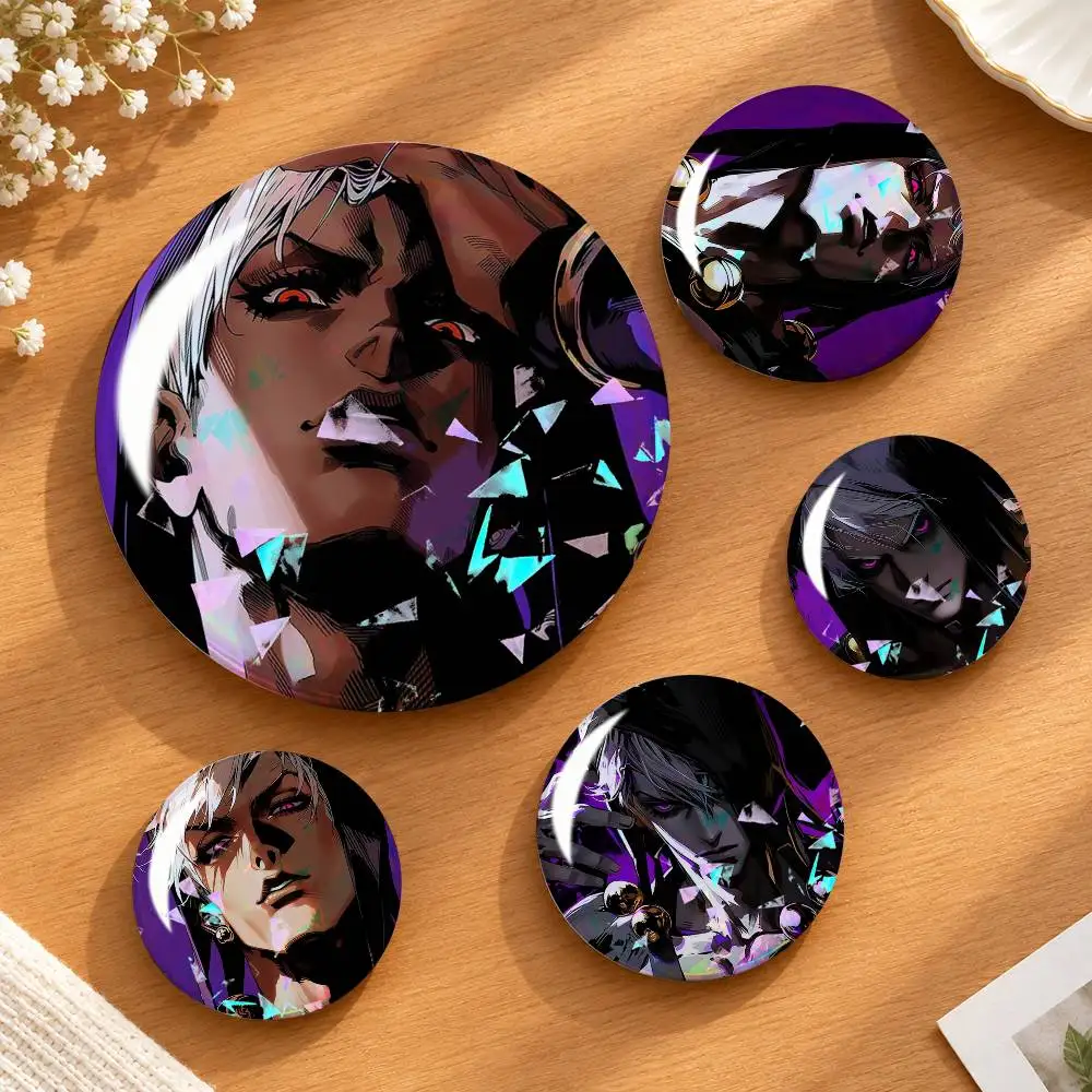 Cool J-Jojo R-Risotto Nero Custom Tinplate Round Button Badges Pins Brooches for Clothes Backpack