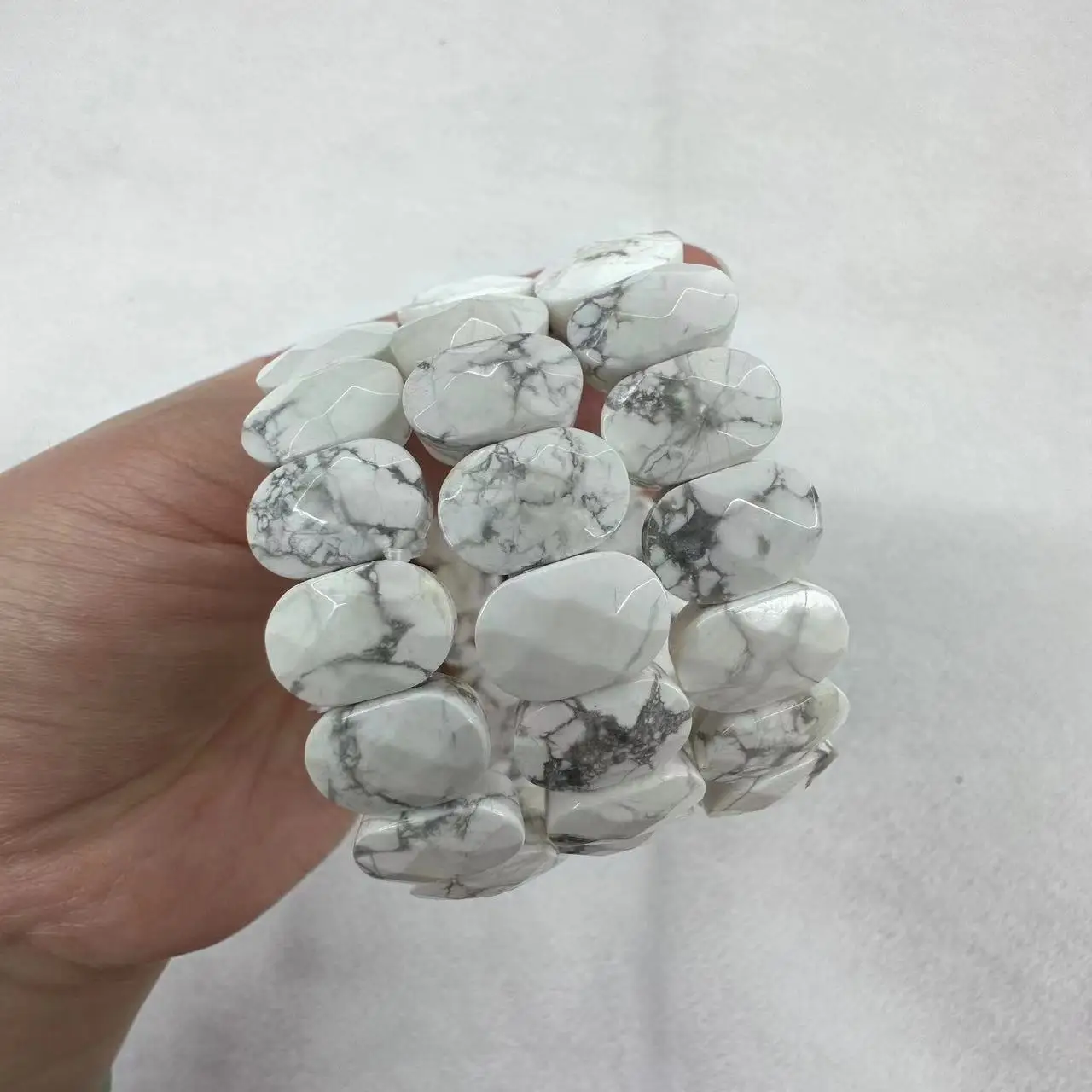 New Natural Howlite Stone Bead 8x14mm Bracelet Gem Gift Wholesale Party Jewelry for Men's Charm Jewelry for Women