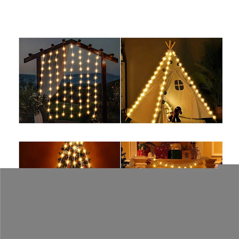 M11K-2X Patio Paraplu Verlichting Zonne-energie Waterdichte Paraplu Verlichting Buitenterras Met Afstandsbediening 8 Modi Warm