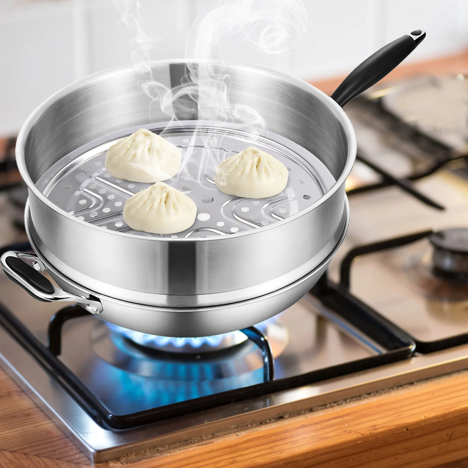 

1Pcs High-Quality Stainless Steel Steamer Rack for Steaming Roasting Baking in Kitchen Supplies Steamer Rack Soup Pot Stand