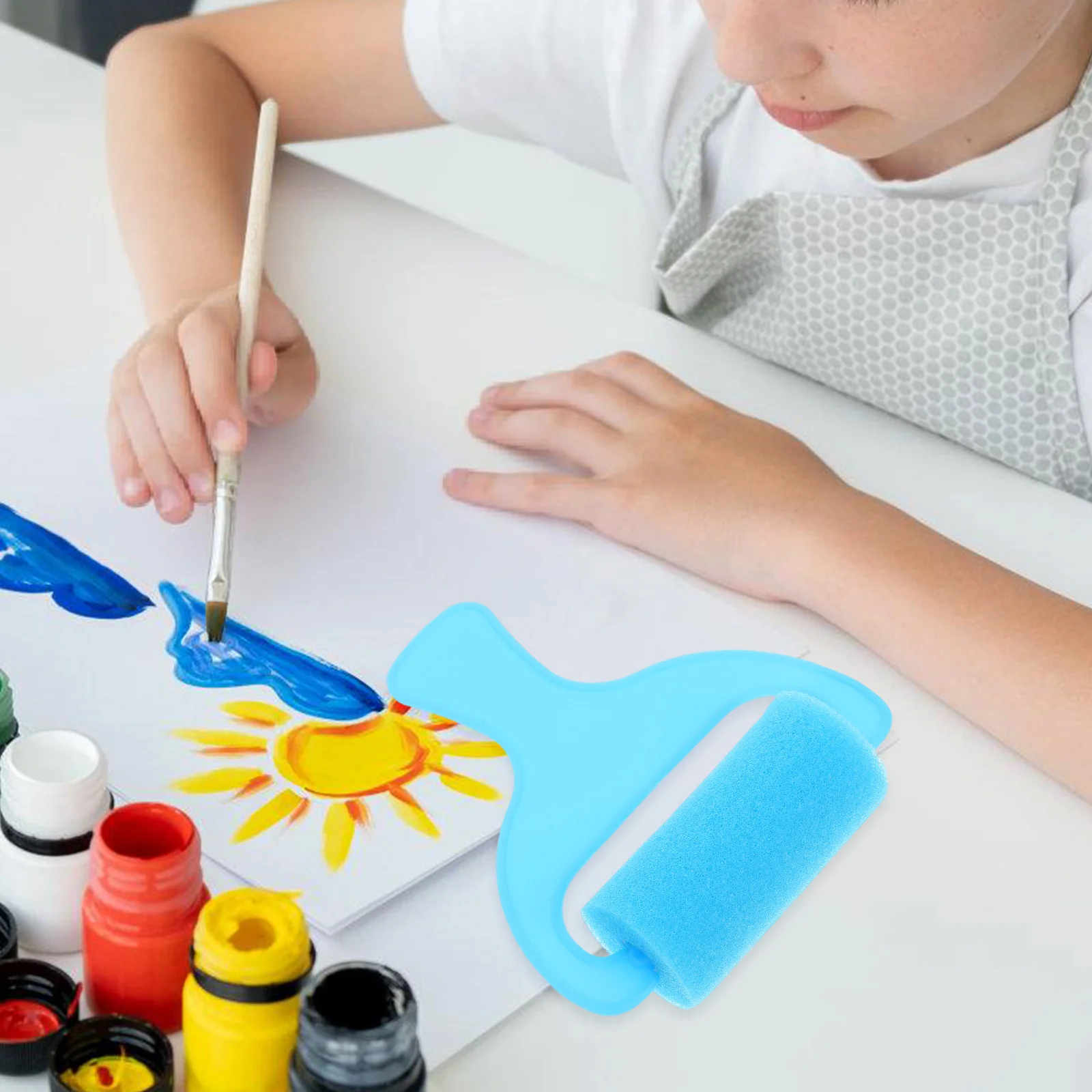 

12 Pcs Painting Tool Roller Brush Kids Sponge Plastic Accessories DIY Art Paint Rollers SetReusable Creativity Educational Toys