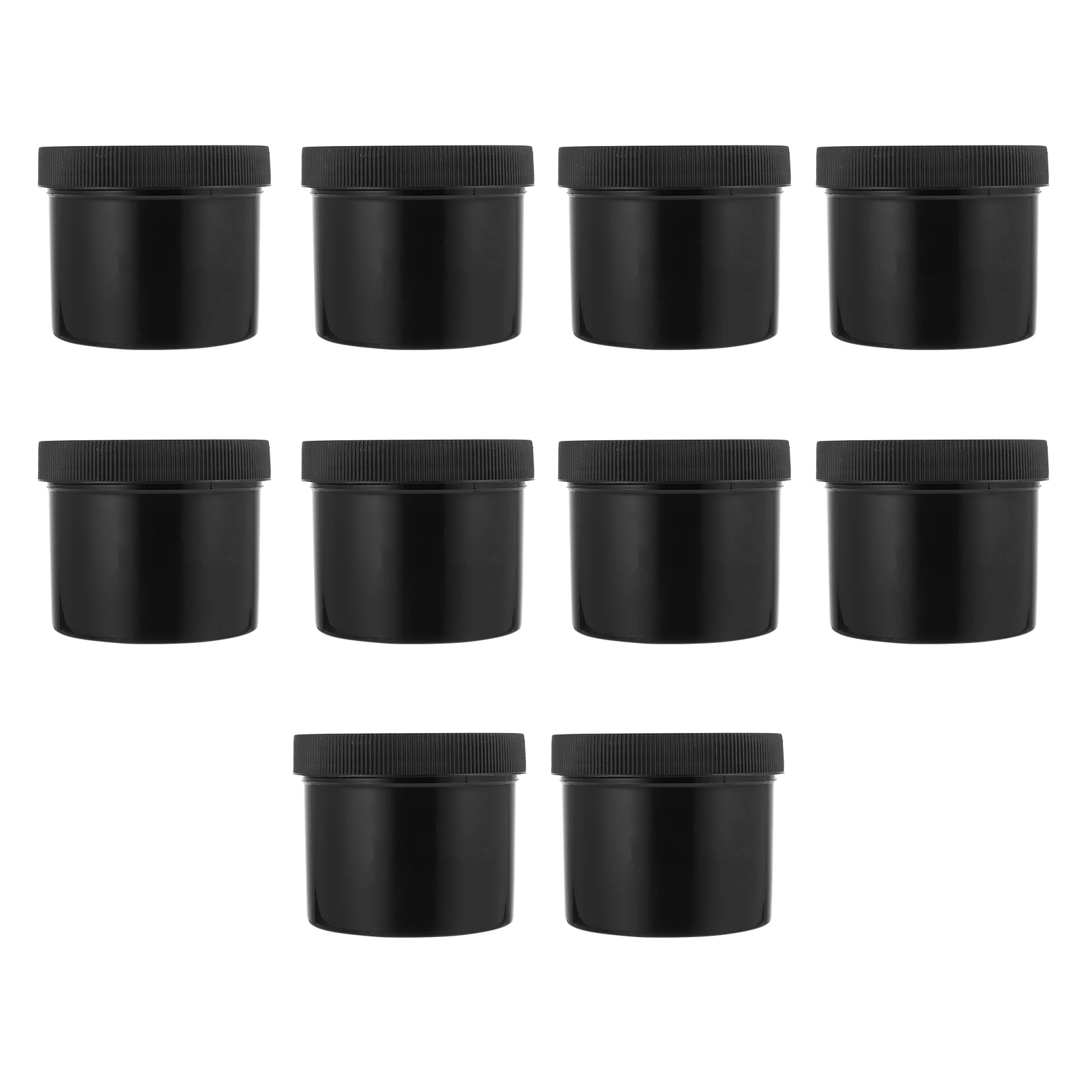 

10pcs Black Empty Cream Mask Jars Refillable Makeup Container Sample Containers Reusable Cosmetics Bottles Portable Storage