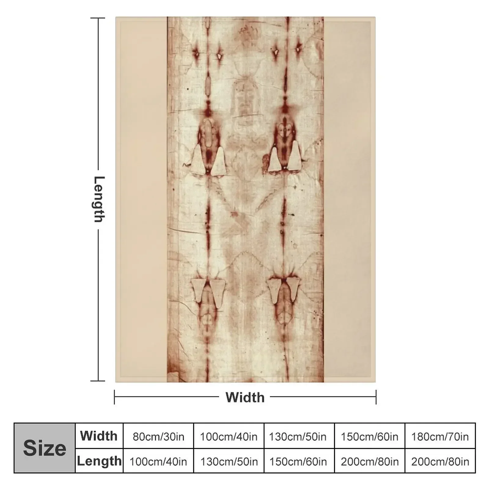 Jesus Shroud of Turin Poster, Jesus Christ Throw Blanket Blankets For Sofas Travel Blankets