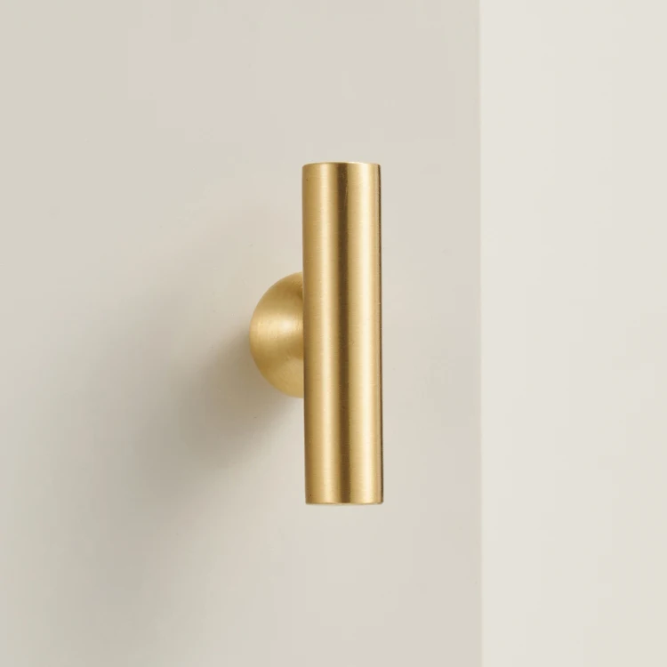 Brass Round Ball Foot Cabinet Knobs 4 Sizes Long Door Pull T-bars Antioxidant Protection Kitchen Furniture Handle