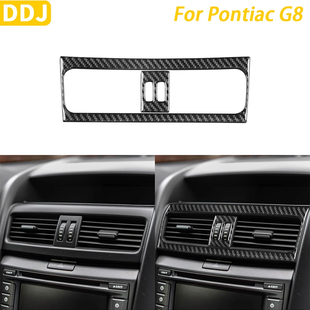 

For Pontiac G8 2008 2009 Accessories Carbon Fiber Central Air Vent Outlet Panel Set Cover Trim Car Interior Decoration Sticker