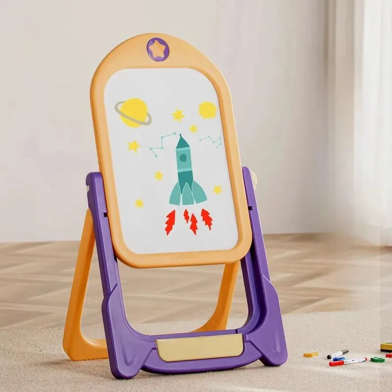 Factory direct sales foldable children's easel magic magic whiteboard rack children's painting toys