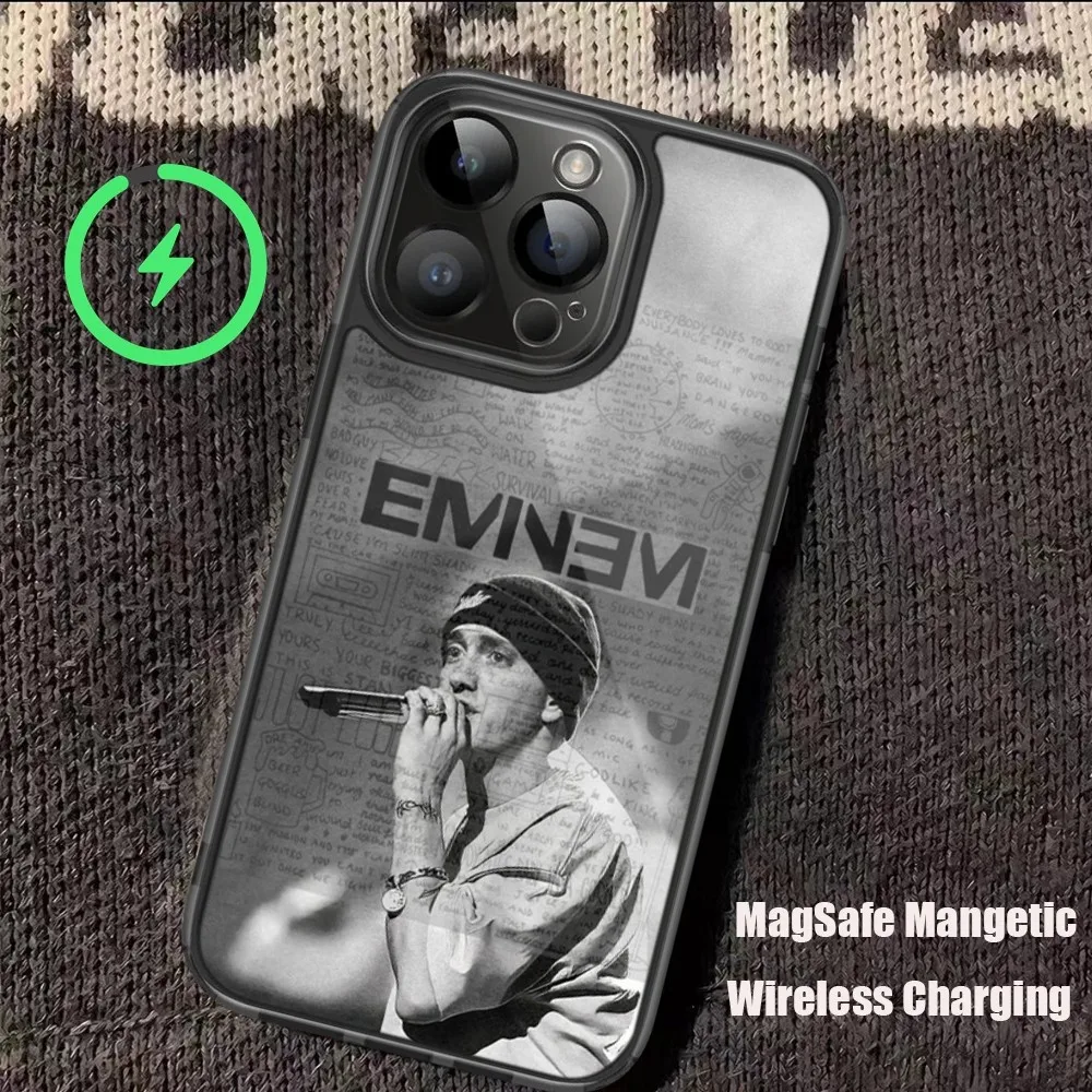 Rapper E-Eminem Phone Case For iPhone 11 12 13 14 15 Pro Max Plus Mini Magsafe Magnetic Wireless Charging Shell