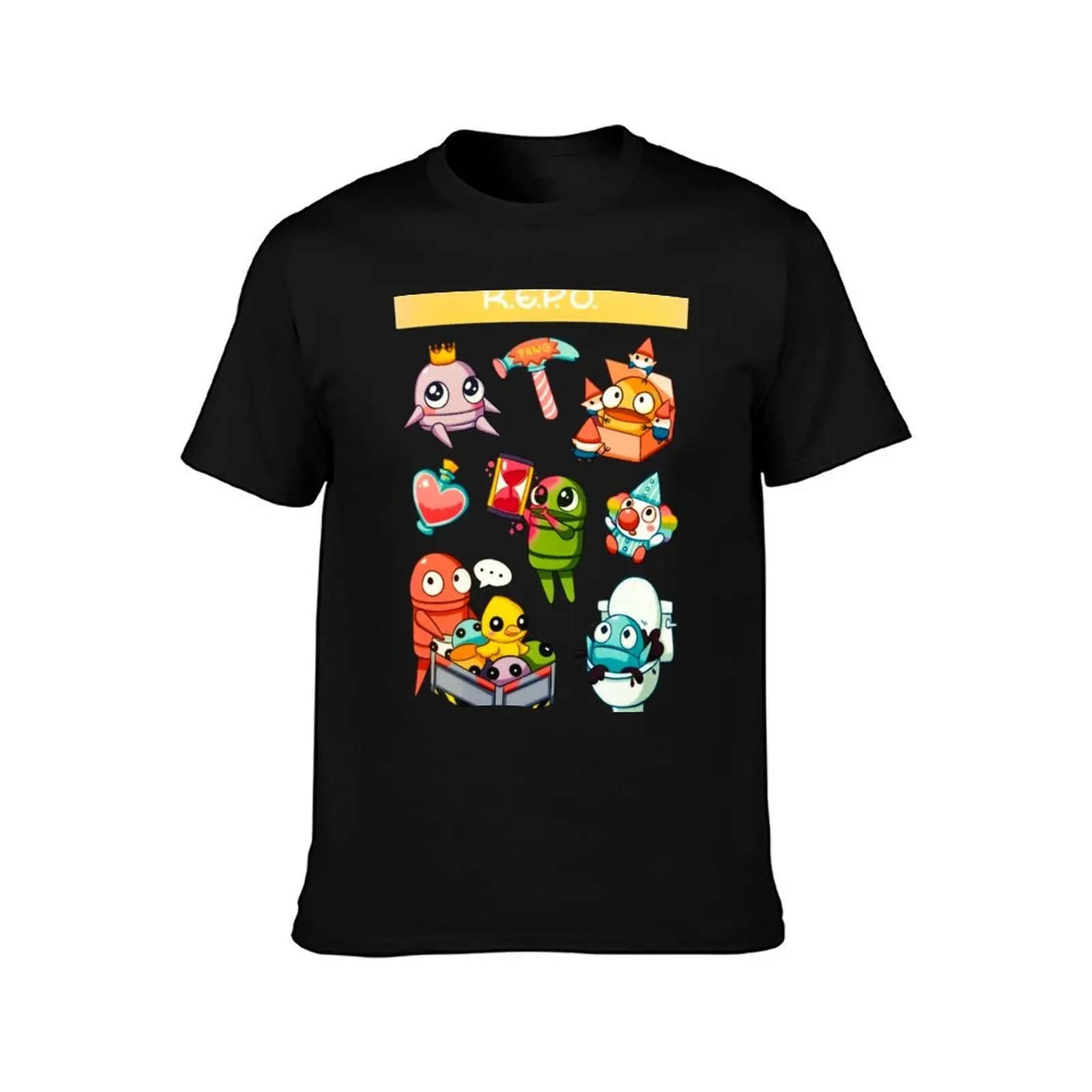 Repo A6 Vinyl Sticker Sheet T-Shirt Summer Casual Cotton Tee Oversized Streetwear Tops Vintage Graphic Print 100% Cotton