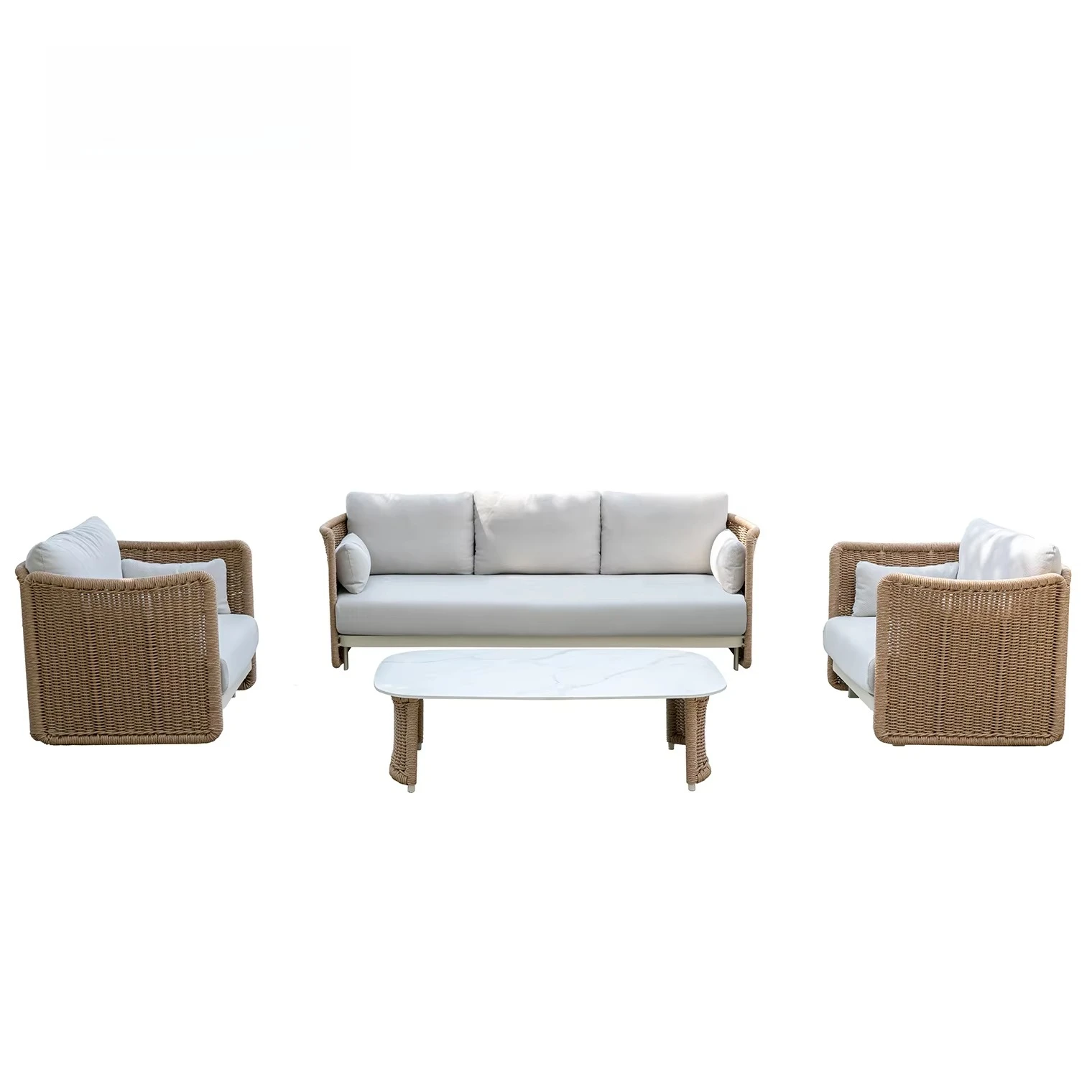 

Новое поступление, плетеная уличная мебель Artie, садовый набор для отдыха, современная роскошная уличная мебель для отеля, садовый диван из ротанга