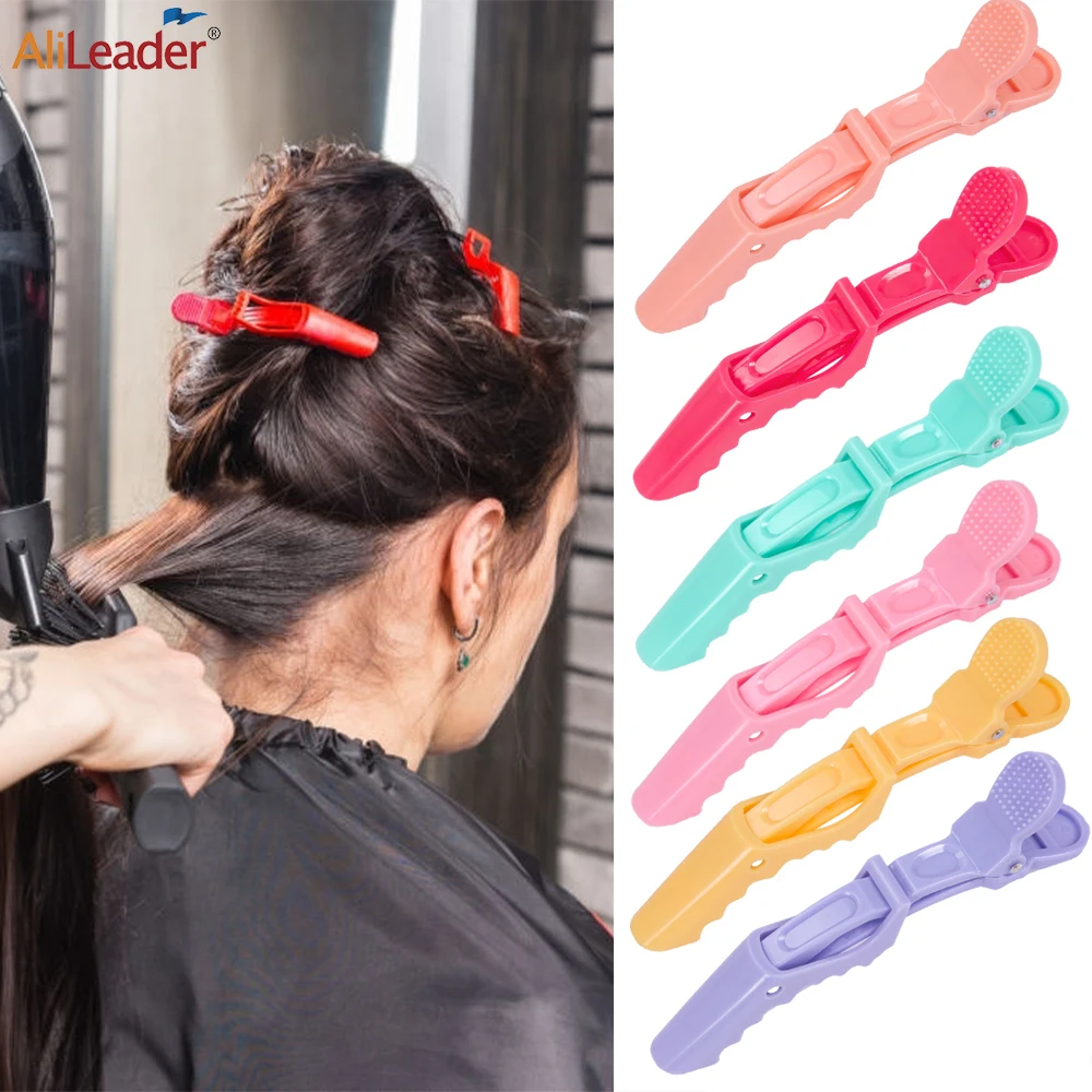 

6Pcs/Lot Alligator Hair Clips Plastic Hair Clips For Styling Sectioning Plastic Hair Clip Hairdressing Clamps Barber Accessories