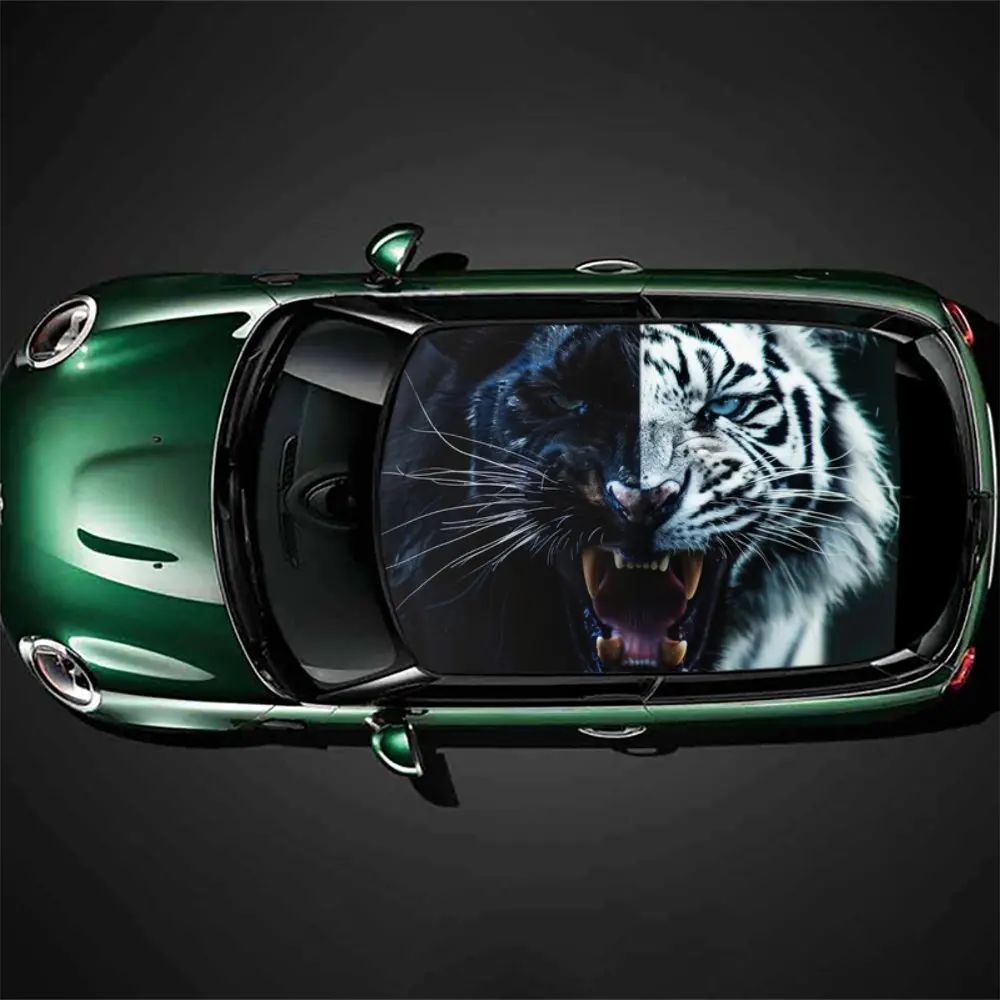 

Электрический свет, белый тигр, мгновенная графика, автомобильные виниловые обертывания, виниловая графика на крыше автомобиля, графические наклейки с диким очарованием