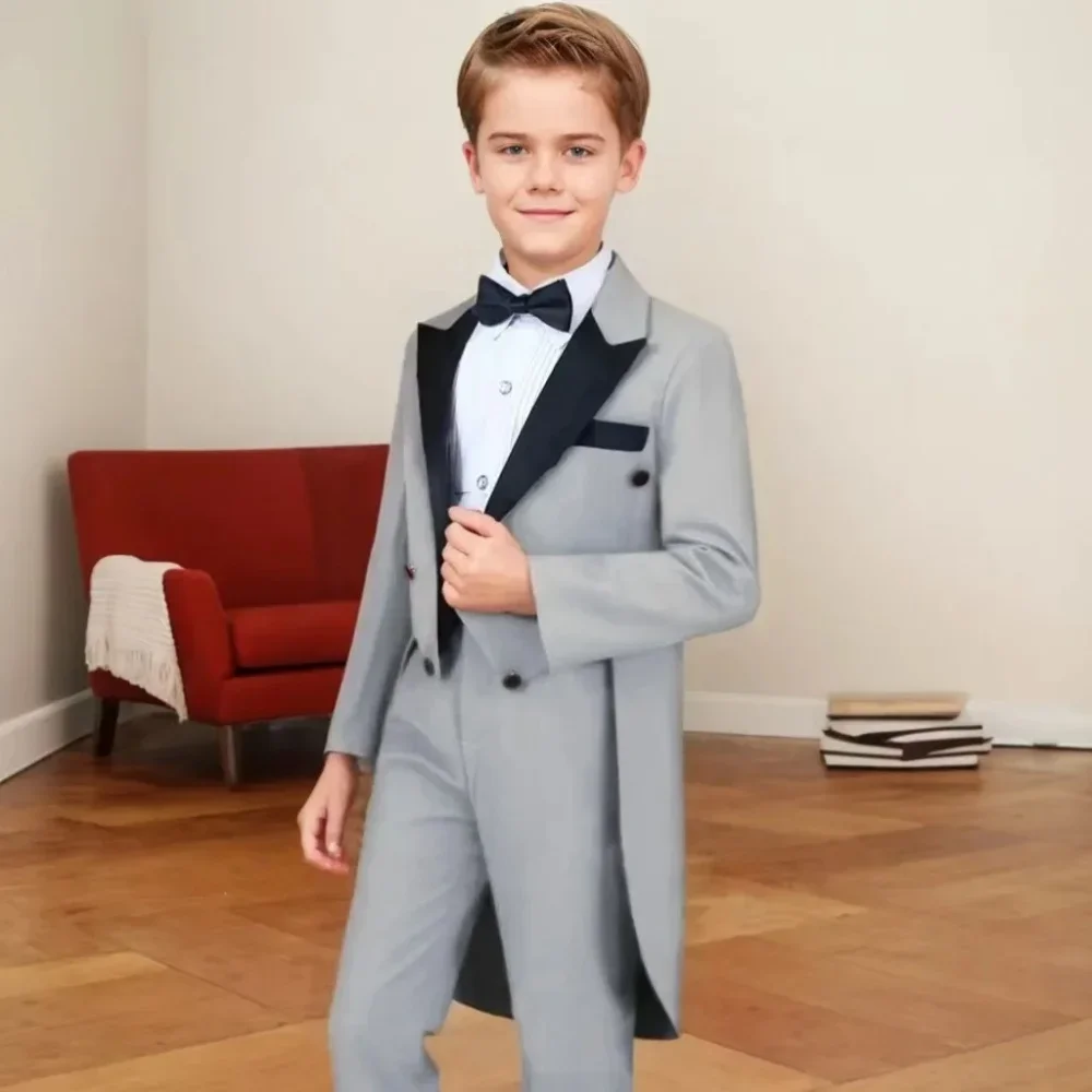 

Fashion 2025 Boys Suits Formal Suits 2 Piece Jacket+Pant Slim Fit Wear Suit Set School Uniforms For Weddings Children Party