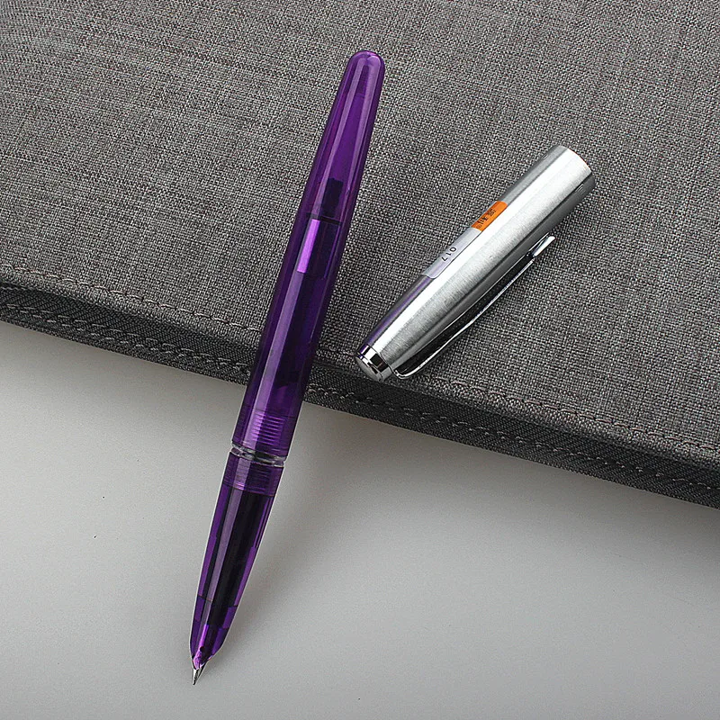 1piece 017 Silver Clip Fountain Pen 4 Colors for Choose 0.38mm High Quality Ink Pens School and Office Writing Stationery