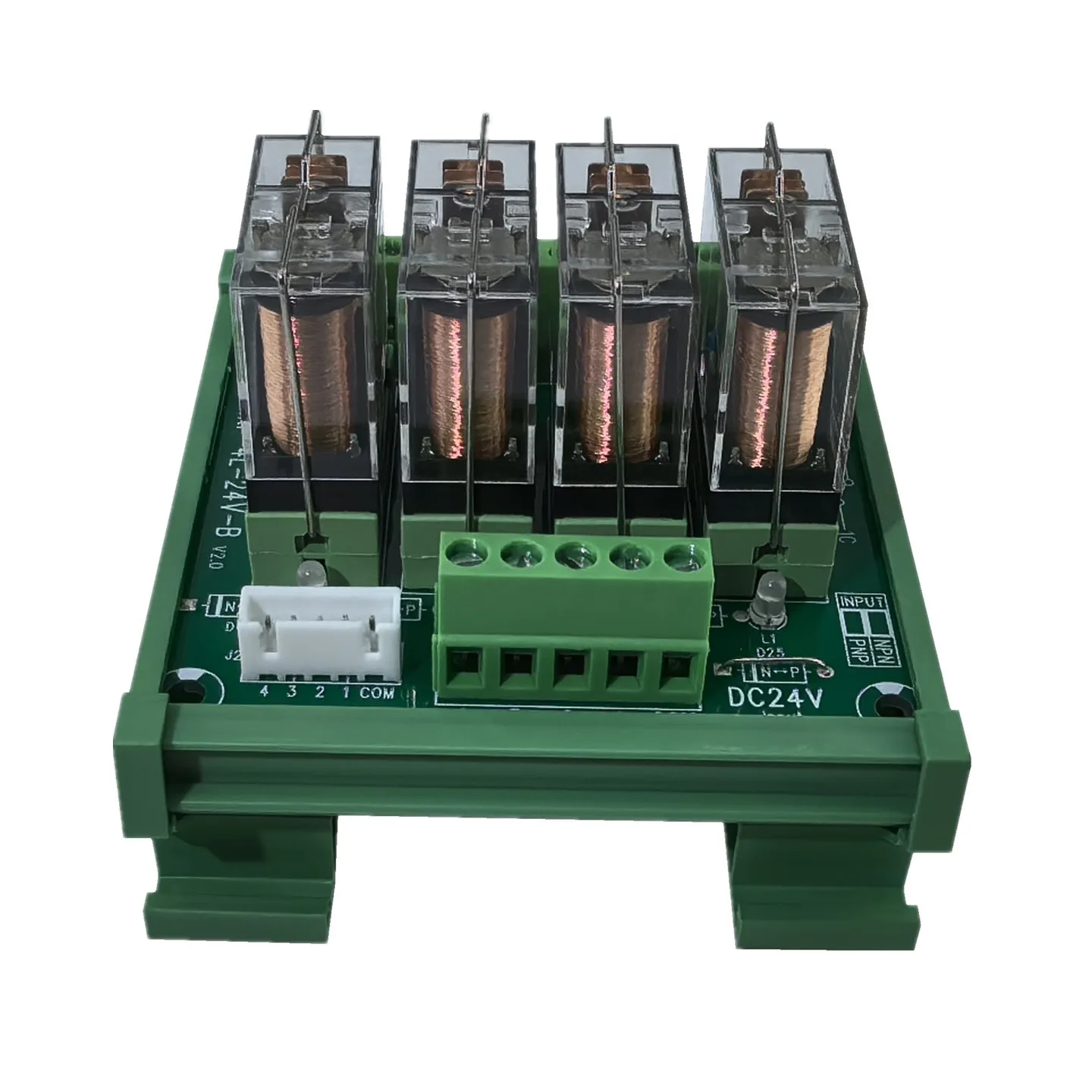 4 Channel Relay DC24V 16A NPN PNP Input DIN Rail Mount For PLC Industrial Control System Automation Accessories view 3