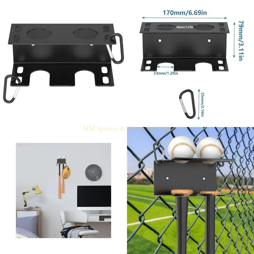 

31BE Baseball Bat Holder Baseball Bat Organizers Softball Bat Display Rack for Home
