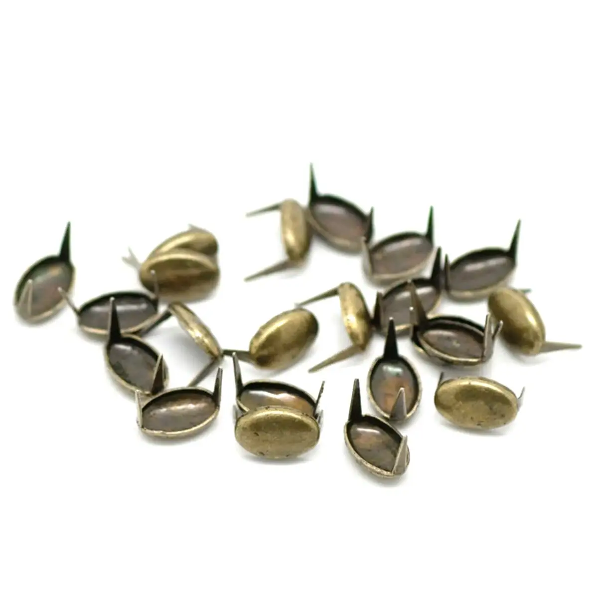 1000Pcs Bronze Tone Punk Spots Garment Rivets Oval Studs 8x5mm Fashion Clothes Shoes Handicrafts DIY Jewelry Accessories