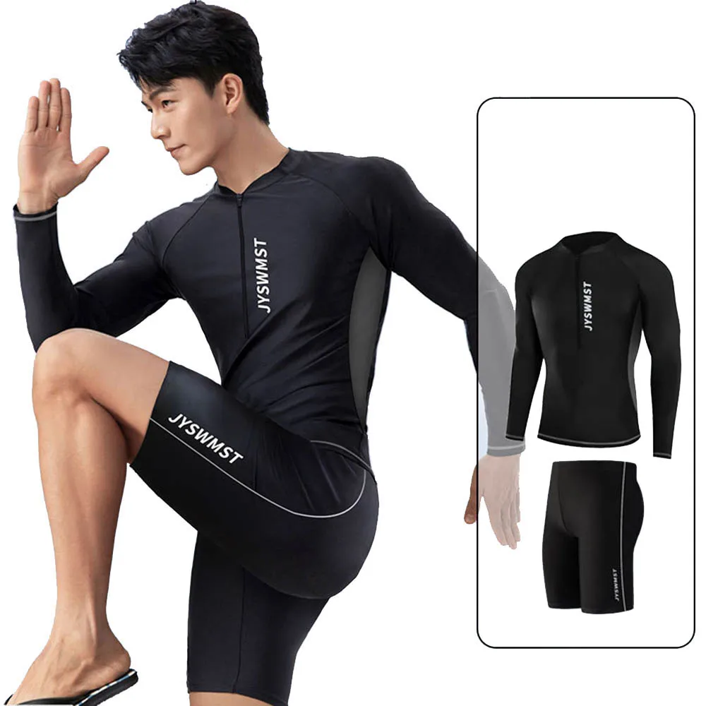 Új men's quick-drying Fürdőtrikó Ingujjas sun-proof part Póló snorkeling Szörfdeszka Illik vkihez vize sportok Fürdőtrikó Szörfdeszka felső