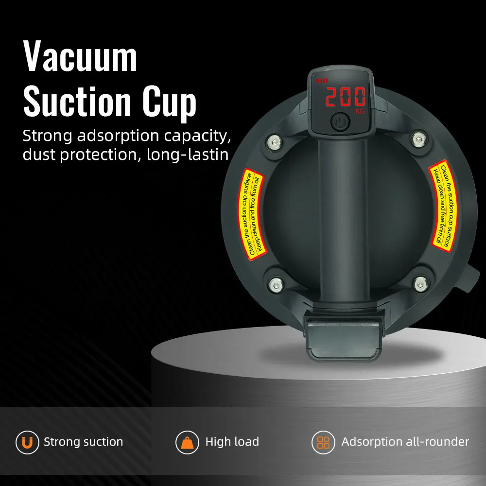 Ventouse sous vide électrique de qualité industrielle, affichage Intelligent, charge de 200KG, lève-verre robuste pour carrelage en granit