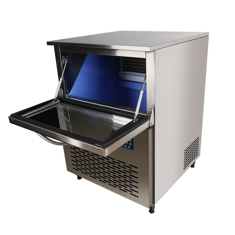 Freestanding 110-120V Auto 45-65 KG/24h Commercial Ice Cube Machine Used in Ice Factory for Bar Hotel Restaurant