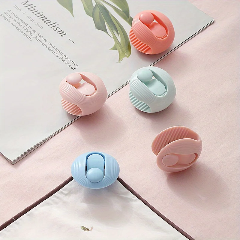 4Pcs ABS Non Slip Gripper Round Shape Quilt Clips Fixer Needleless Cover Holder Fastener Bed Sheet Blankets Fastener Clips