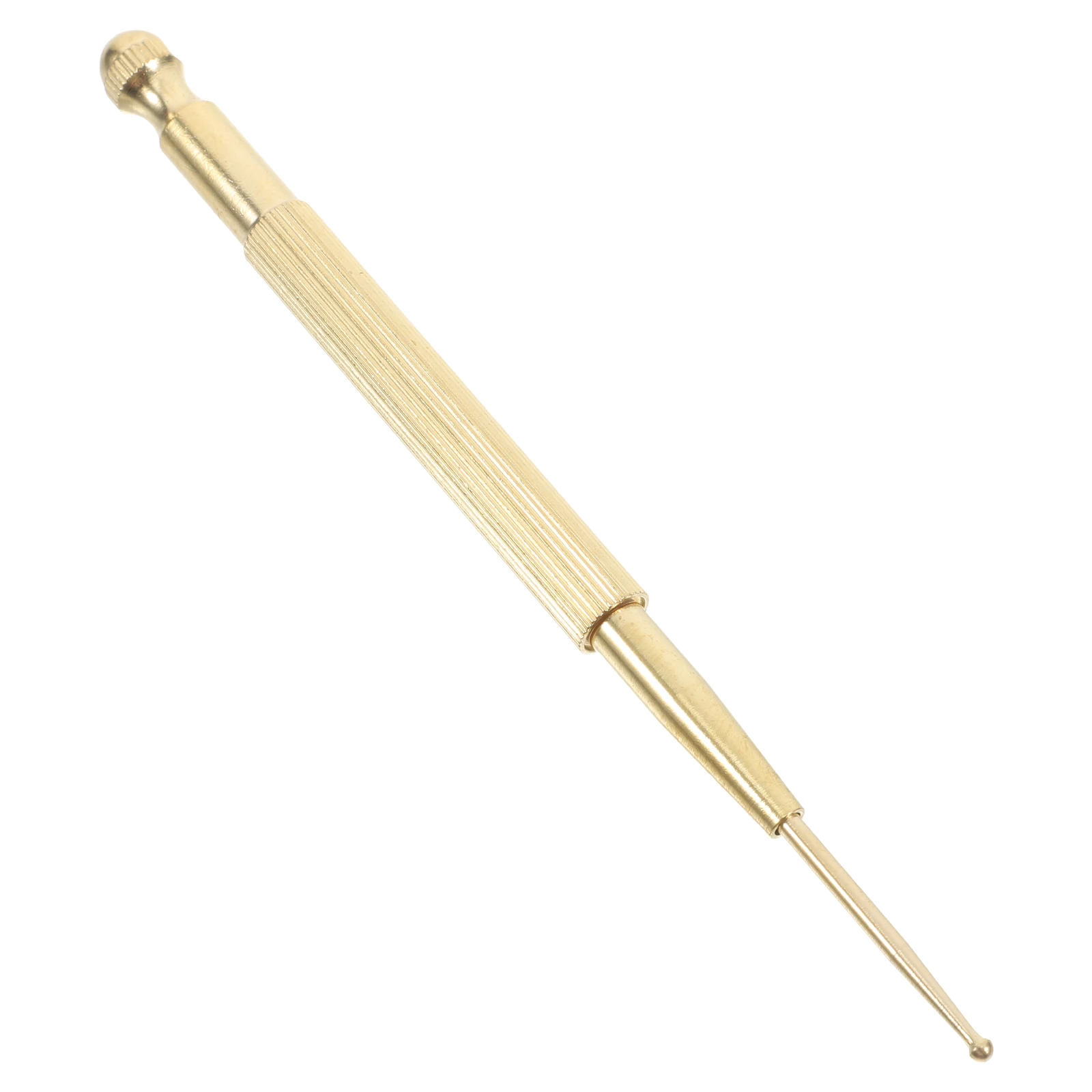 

Dual Head Massage Tool Brass Acupressure Pen Retractable Manual Acupuncture Pen Portable Acupoint Massager For Neck Shoulder