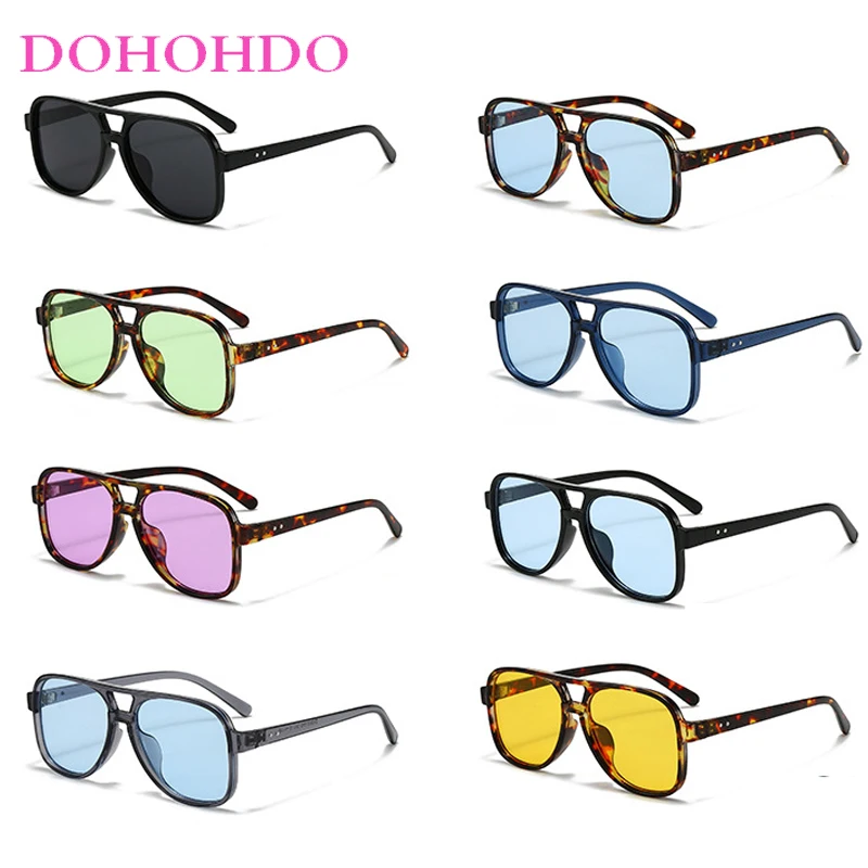 Trendy Big Frame Pilot Men Sunglasses Fashion Luxury Brand Designer Outdoor Driving Travel Women Eyeglasses Female Lentes UV400