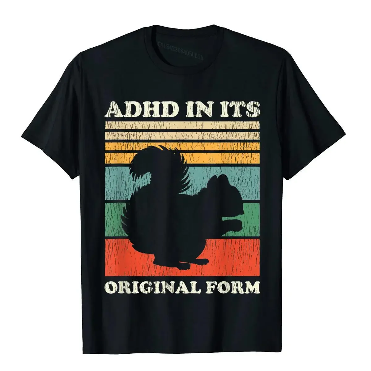 Original form of ADHD, Squirrel T-shirt, Holiday, Goth student fashion trend casual clothing oversized crew-neck shirt