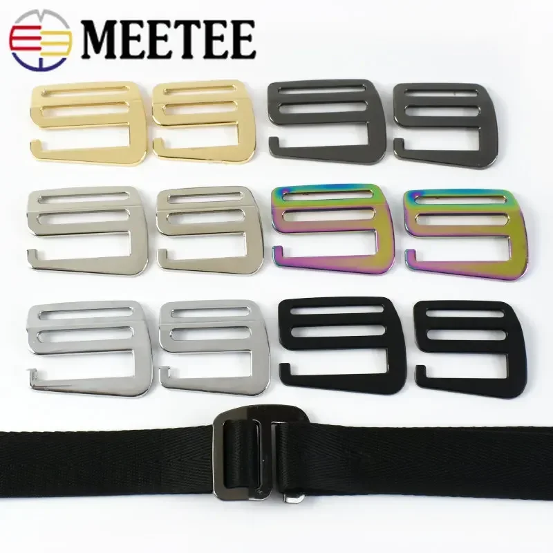 

2/4Pcs 19/25/32/38mm Metal Tri-Glide Slider Buckles Bag Belt Adjust Hook Luggage Webbing Strap Clasp Ring Sewing Accessories